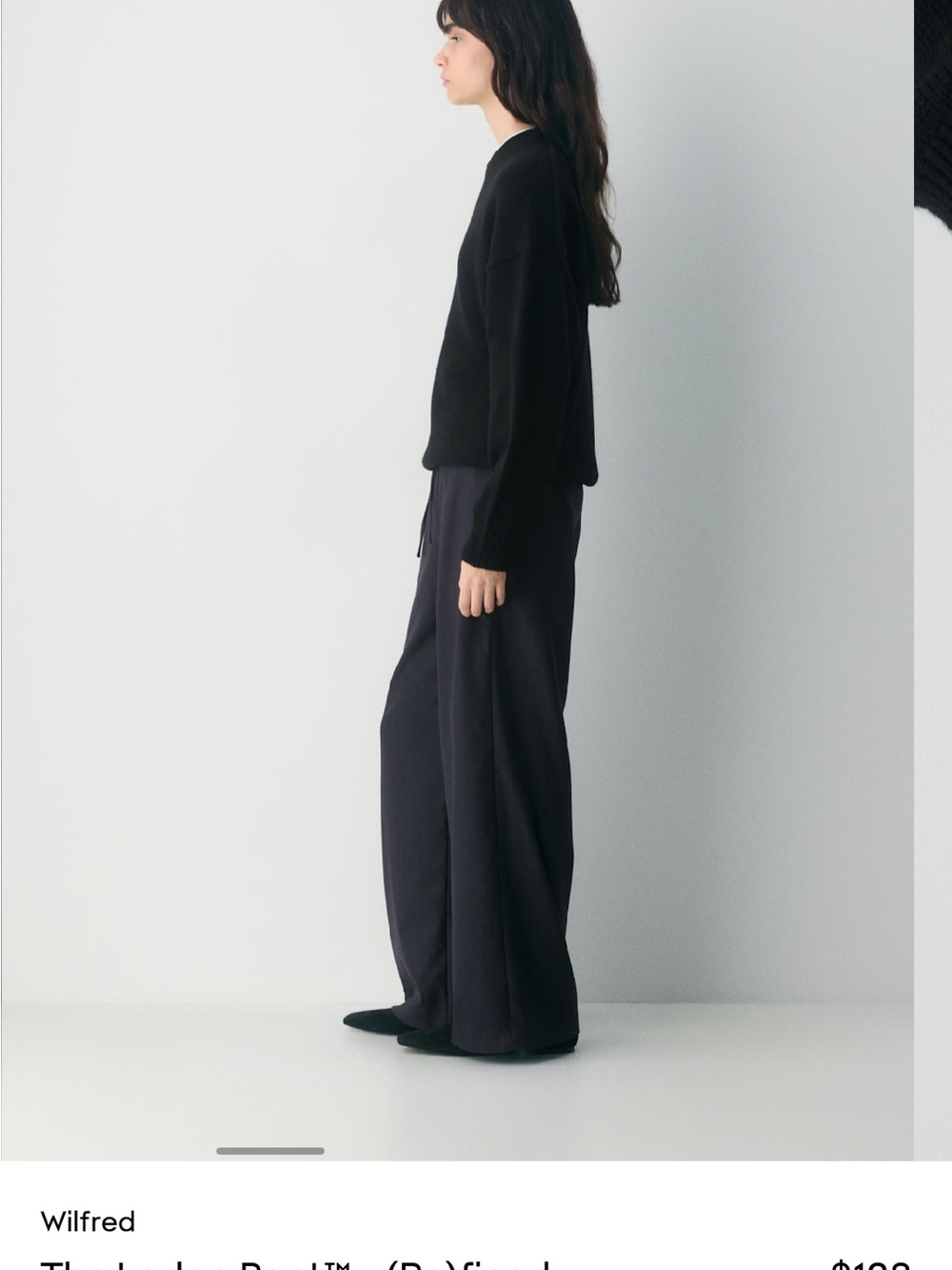 Wilfred Black Wide-Leg Lodge Pant - Picture 3 of 5